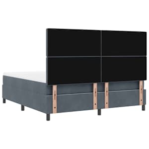 Postel s boxspringem s matrací Tmavě šedá 180 x 200 cm samet - obrázek 9