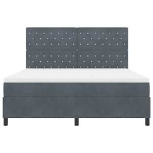 Postel s boxspringem s matrací Tmavě šedá 180 x 200 cm samet - obrázek 7