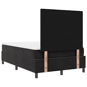 Postel s boxspringem s matrací s čelo Černý 120 x 190 cm samet - obrázek 9