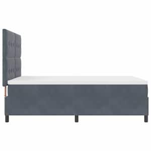 Postel s boxspringem s matrací Tmavě šedá 140 x 190 cm samet - obrázek 8