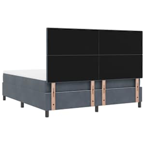 Postel s boxspringem s matrací Tmavě šedá 180 x 200 cm samet - obrázek 8