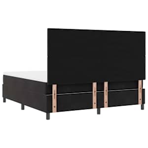 Postel s boxspringem s matrací s čelo Černý 180 x 200 cm samet - obrázek 9
