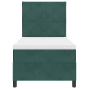 Postel s boxspringem s čelo Tmavě zelená 90 x 190 cm samet - obrázek 7