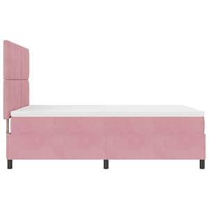 Postel s boxspringem s čelo Růžová 140 x 190 cm samet - obrázek 7