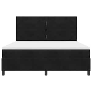 Postel s boxspringem s čelo Černý 180 x 200 cm samet - obrázek 7