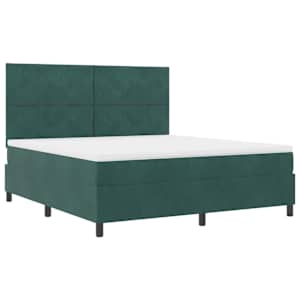 Postel s boxspringem s čelo Tmavě zelená 180 x 200 cm samet - obrázek 5