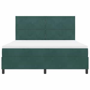 Postel s boxspringem s čelo Tmavě zelená 180 x 200 cm samet - obrázek 7