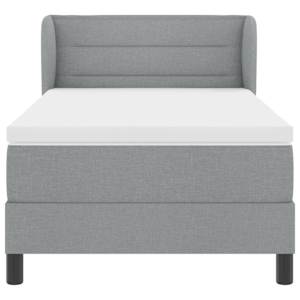 Postel s boxspringem s čelo Světle šedá 80 x 200 cm textil - obrázek 6