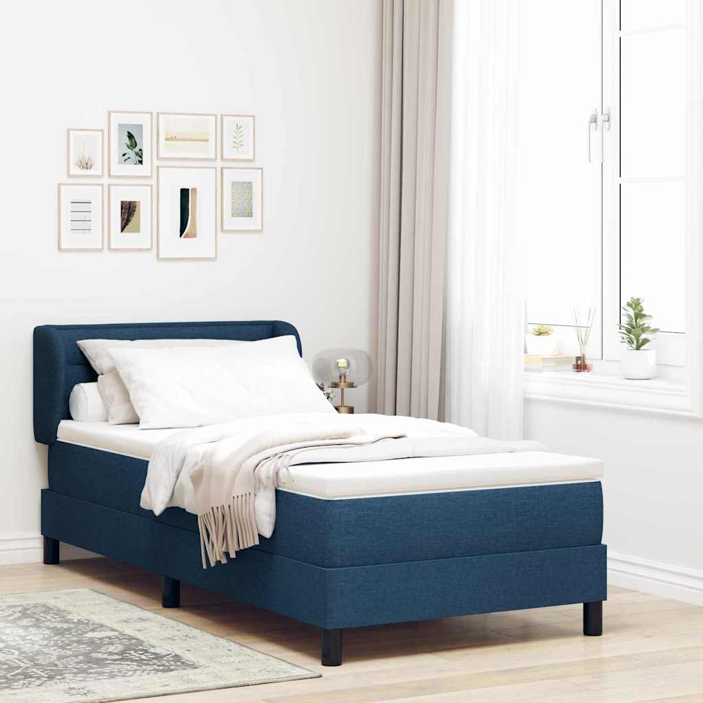 Box Spring Voodi Mattress Sinine 80x200 cm Kangas