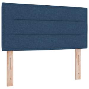 Postel s boxspringem s matrací s čelo Modrá 80 x 200 cm textil - obrázek 5