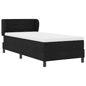 Postel s boxspringem s čelo Černá 90 x 190 cm textil - obrázek 6