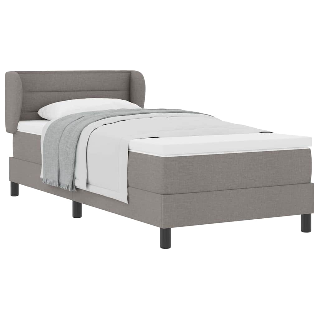 Thumbnail - vidaXL Boxspringbett mit Matratze mit Matratze Taupe 90 x 190 cm Stoff
