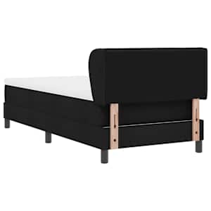 Postel s boxspringem s čelo Černá 100 x 200 cm textil - obrázek 9
