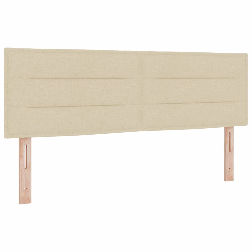 Postel s boxspringem s matrací Krémová 140 x 190 cm textil - obrázek 5