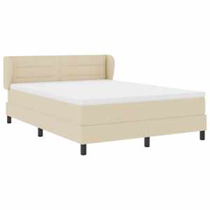 Postel s boxspringem s matrací Krémová 140 x 190 cm textil - obrázek 6
