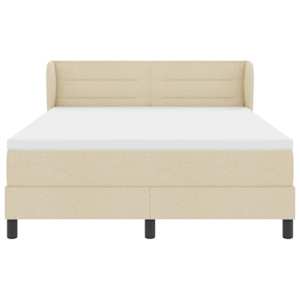Postel s boxspringem s matrací Krémová 140 x 190 cm textil - obrázek 7