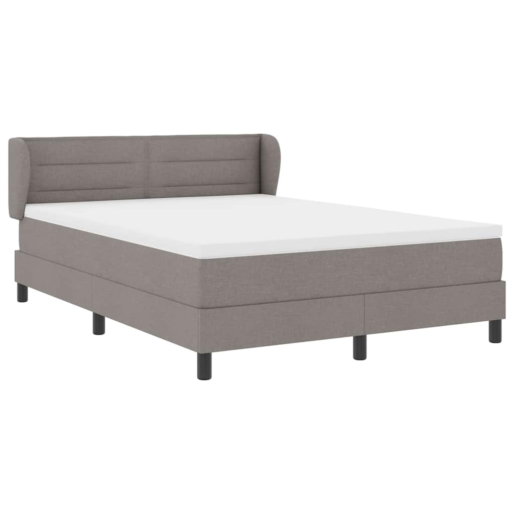 Postel s boxspringem s matrací s čelo Taupe 140 x 200 cm textil - obrázek 6