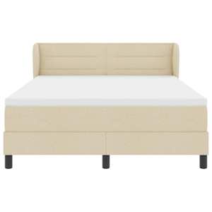 Postel s boxspringem s matrací Krémová 160 x 200 cm textil - obrázek 7