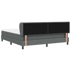 Postel s boxspringem s matrací Tmavě šedá 180 x 200 cm textil - obrázek 4