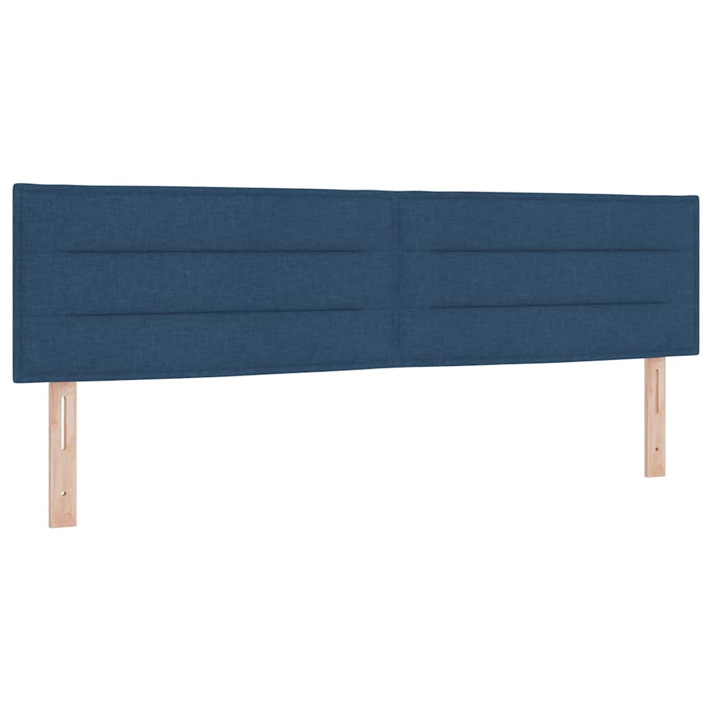 Postel s boxspringem s matrací s čelo Modrá 180 x 200 cm textil - obrázek 5