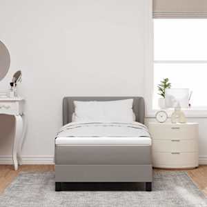 Postel s boxspringem s matrací s čelo Taupe 80 x 200 cm textil - obrázek 3