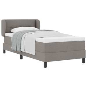 Postel s boxspringem s matrací s čelo Taupe 80 x 200 cm textil - obrázek 2