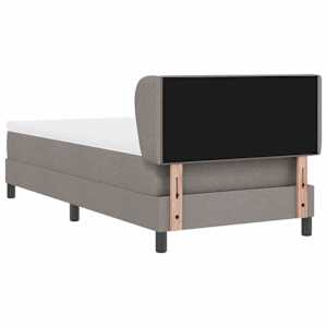 Postel s boxspringem s matrací s čelo Taupe 80 x 200 cm textil - obrázek 9