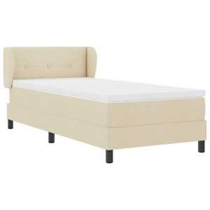 Postel s boxspringem s čelo Krémová 80 x 200 cm textil - obrázek 6