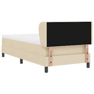 Postel s boxspringem s čelo Krémová 80 x 200 cm textil - obrázek 9