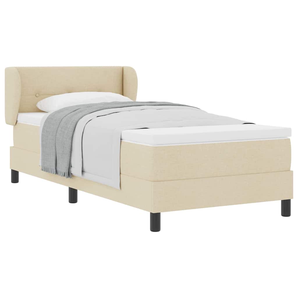 Thumbnail - vidaXL Boxspringbett mit Matratze mit Matratze Creme 80 x 200 cm Stoff