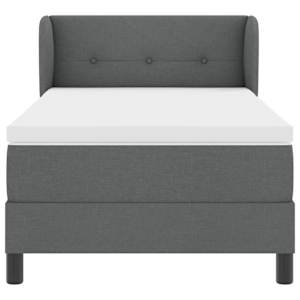 Postel s boxspringem s čelo Tmavě šedá 90 x 190 cm textil - obrázek 7