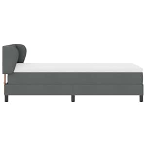 Postel s boxspringem s čelo Tmavě šedá 90 x 190 cm textil - obrázek 8