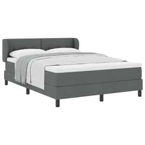 Postel s boxspringem s matrací Tmavě šedá 140 x 190 cm textil - obrázek 2