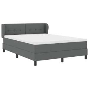Postel s boxspringem s matrací Tmavě šedá 140 x 190 cm textil - obrázek 6