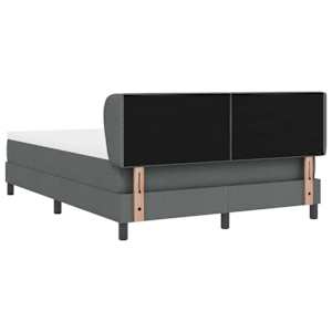 Postel s boxspringem s matrací Tmavě šedá 140 x 190 cm textil - obrázek 9