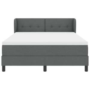 Postel s boxspringem s matrací Tmavě šedá 140 x 190 cm textil - obrázek 7