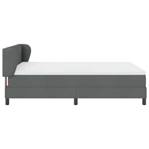 Postel s boxspringem s matrací Tmavě šedá 140 x 190 cm textil - obrázek 8