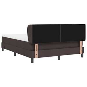Postel s boxspringem s čelo Tmavě hnědá 140 x 190 cm textil - obrázek 9