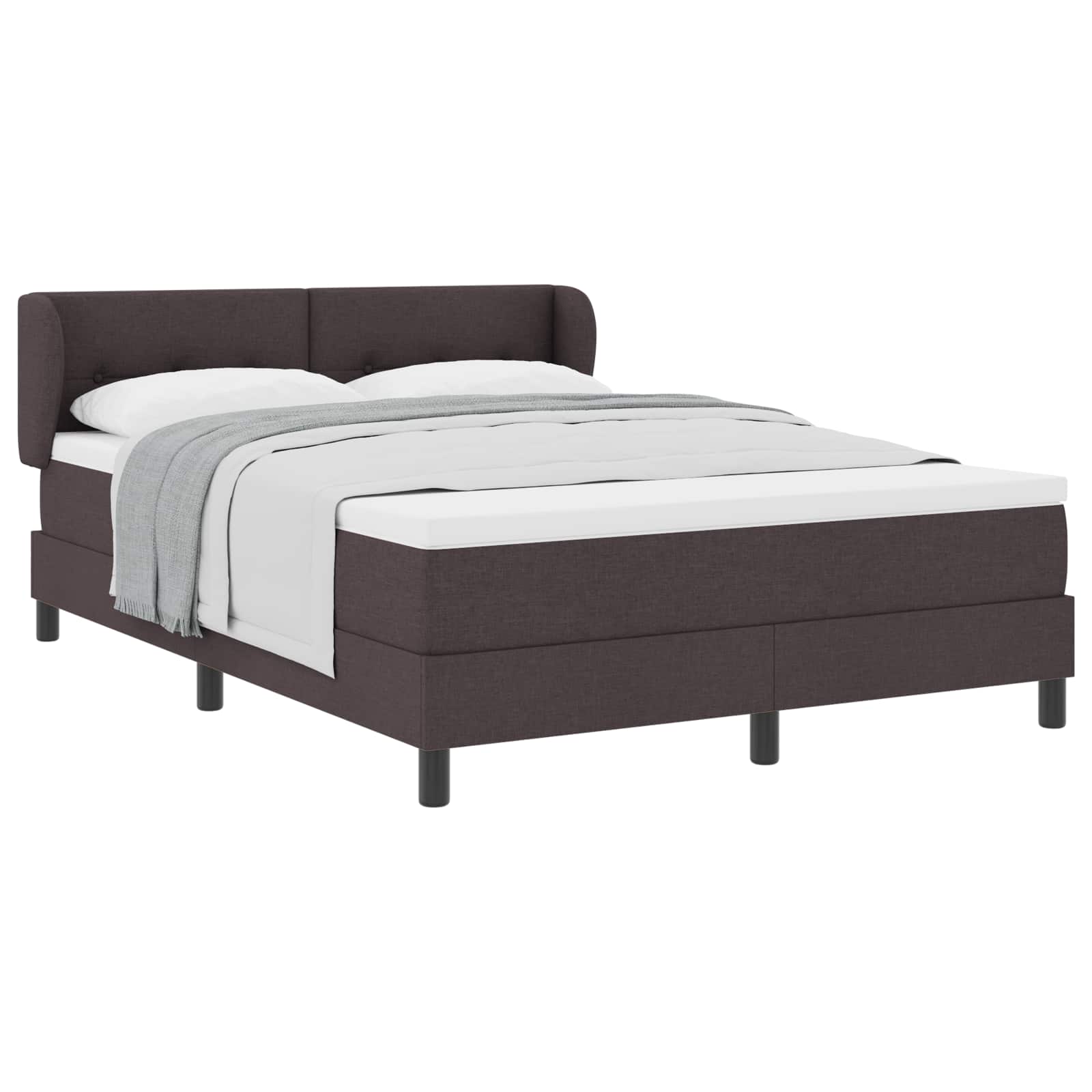 Thumbnail - vidaXL Boxspringbett mit Matratze Dunkelbraun 160 x 200 cm Stoff
