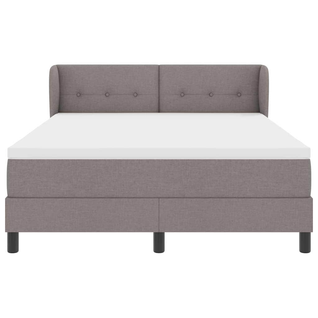 Postel s boxspringem s matrací s čelo Taupe 160 x 200 cm textil - obrázek 7