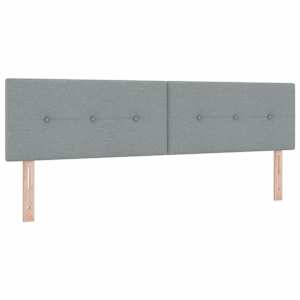 Postel s boxspringem s čelo Světle šedá 180 x 200 cm textil - obrázek 5