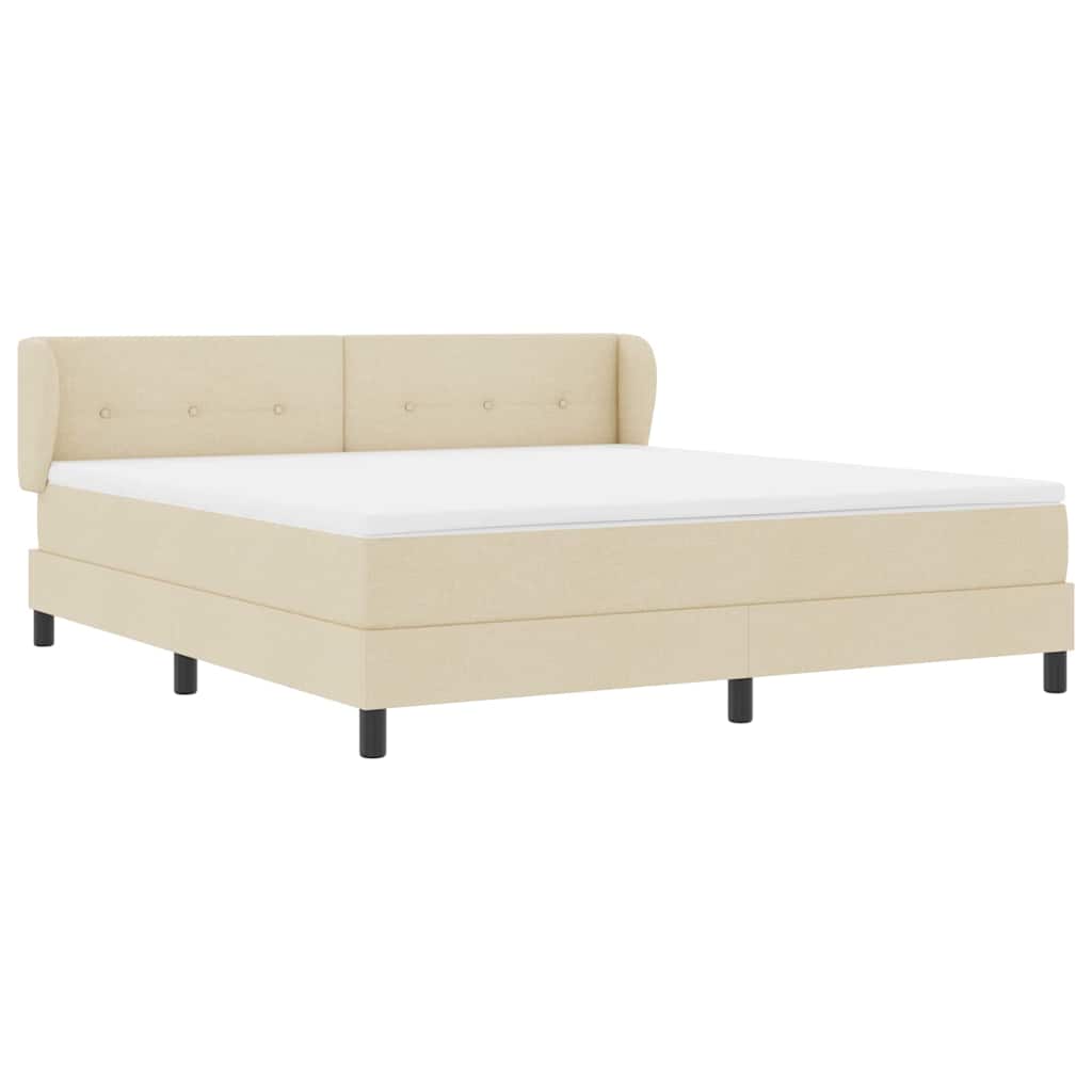 Postel s boxspringem s matrací Krémová 180 x 200 cm textil - obrázek 6
