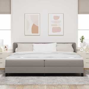 Postel s boxspringem s čelo Taupe 200 x 200 cm textil - obrázek 3