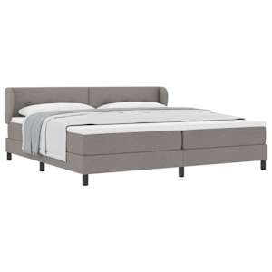 Postel s boxspringem s čelo Taupe 200 x 200 cm textil - obrázek 2