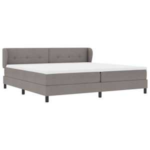Postel s boxspringem s čelo Taupe 200 x 200 cm textil - obrázek 6