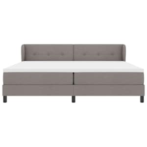Postel s boxspringem s čelo Taupe 200 x 200 cm textil - obrázek 7