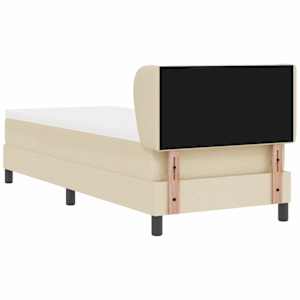 Postel s boxspringem s čelo Krémová 80 x 200 cm textil - obrázek 9