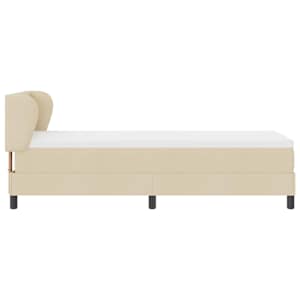 Postel s boxspringem s čelo Krémová 80 x 200 cm textil - obrázek 8