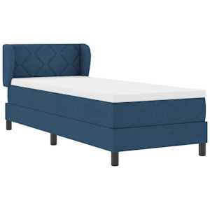 Postel s boxspringem s čelo Modrá 80 x 200 cm textil - obrázek 6