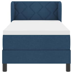 Postel s boxspringem s čelo Modrá 80 x 200 cm textil - obrázek 7
